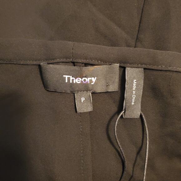 Theory Silk Off The Shoulder Tank Classic Georgette Top Black Size S Minimalist - Picture 10 of 12